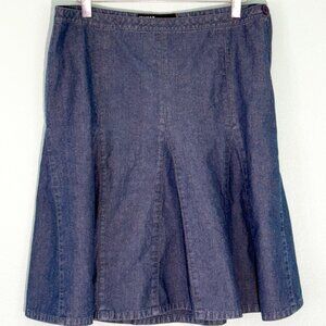 KIKIT‎ by Maurice Sasson Denim Flared Skirt Size 12